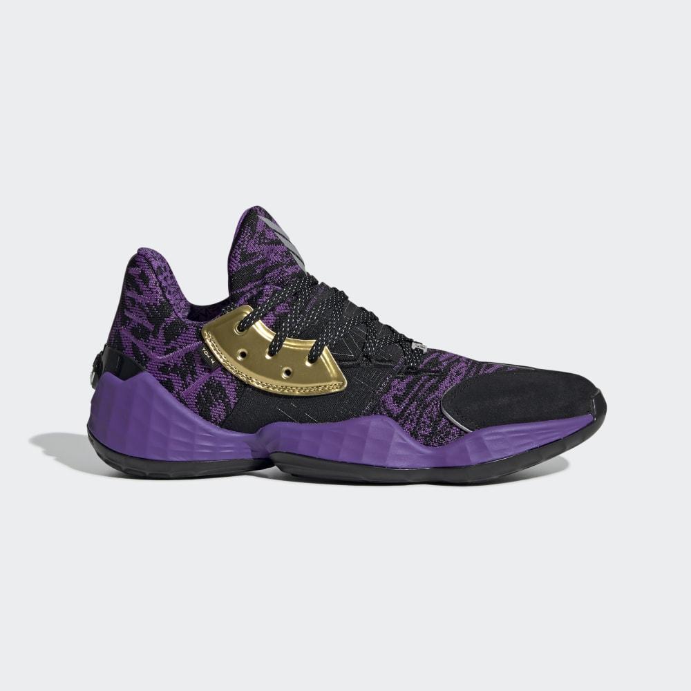 Adidas Men's Harden Vol. 4 Star Wars Lightsaber Basketball Shoes Black/Silver Metal/Purple Ireland E